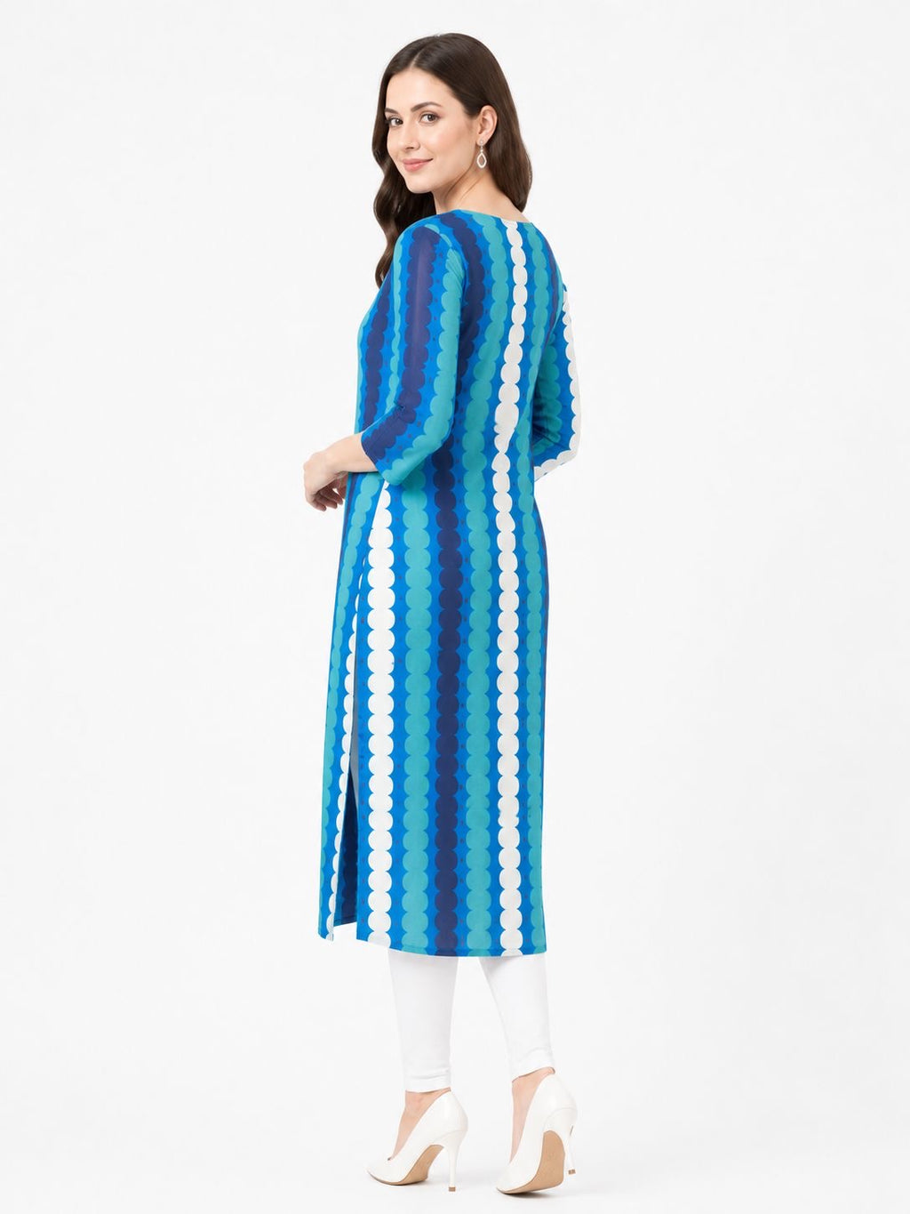 SCALLOP STRIPE KURTA