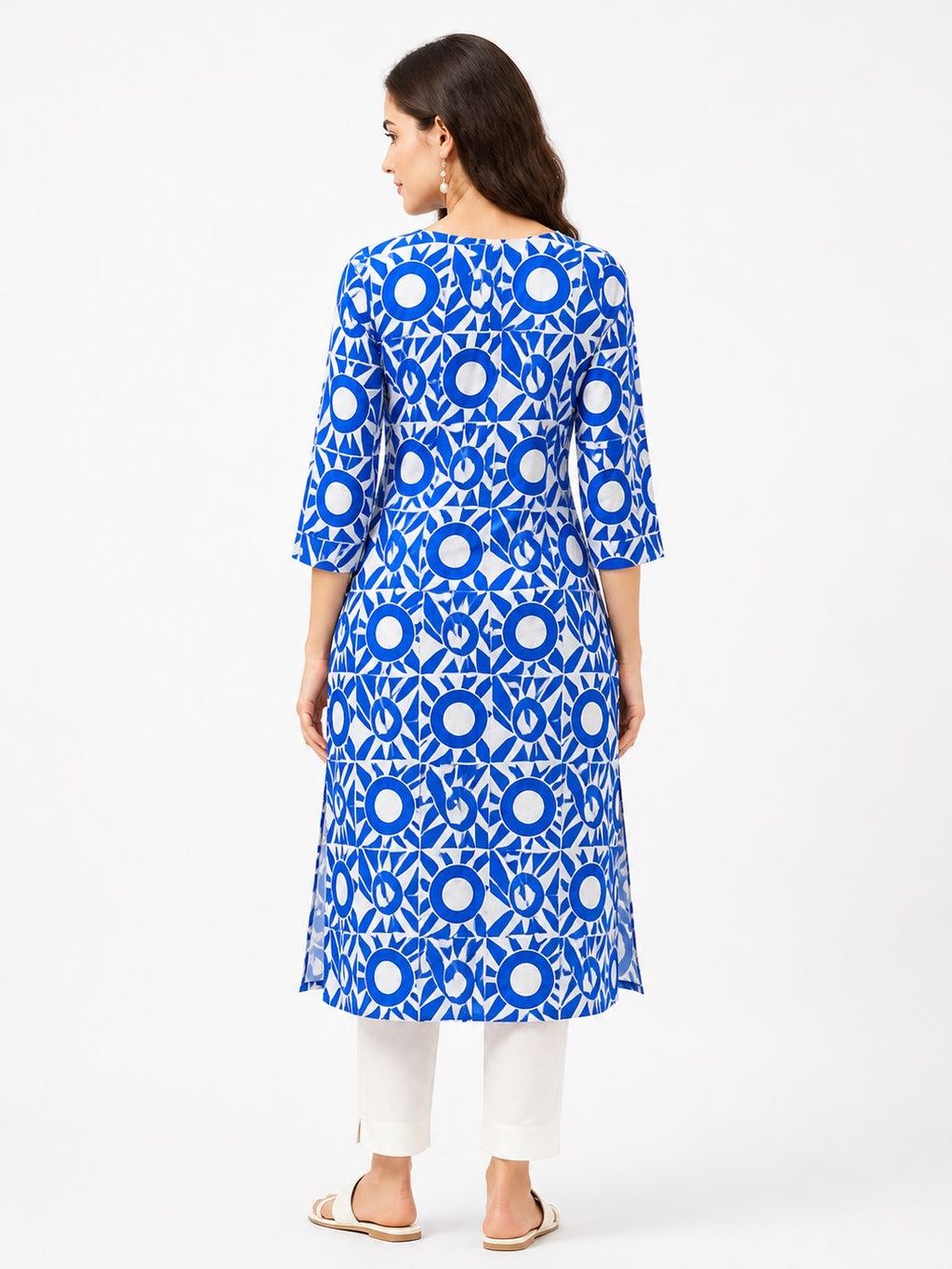 STYLISH BLUE PRINTED KURTA