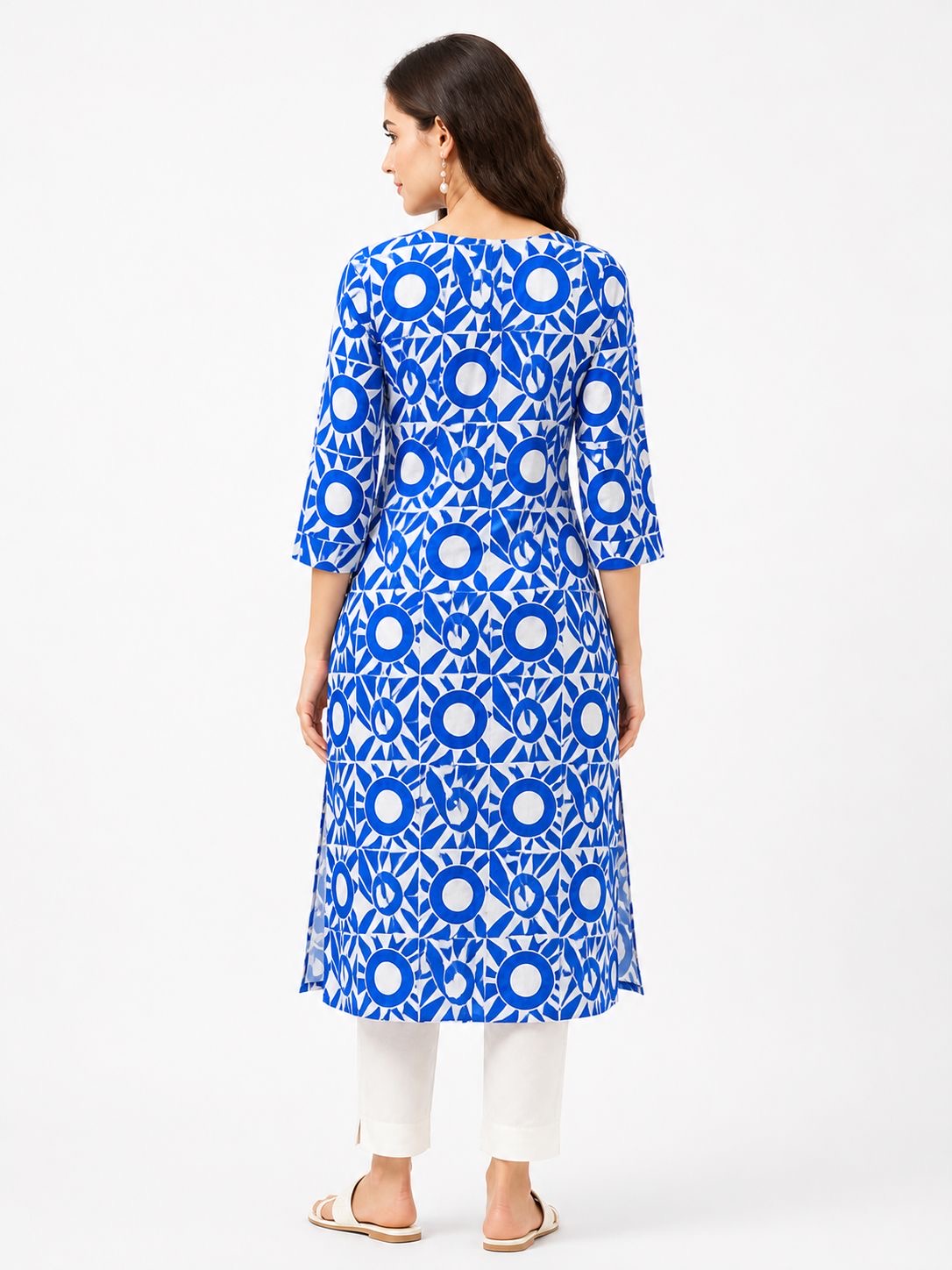 STYLISH BLUE PRINTED KURTA