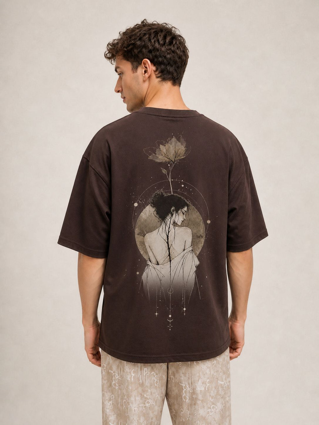 OVERSIZED WHITE ROSE T-SHIRT