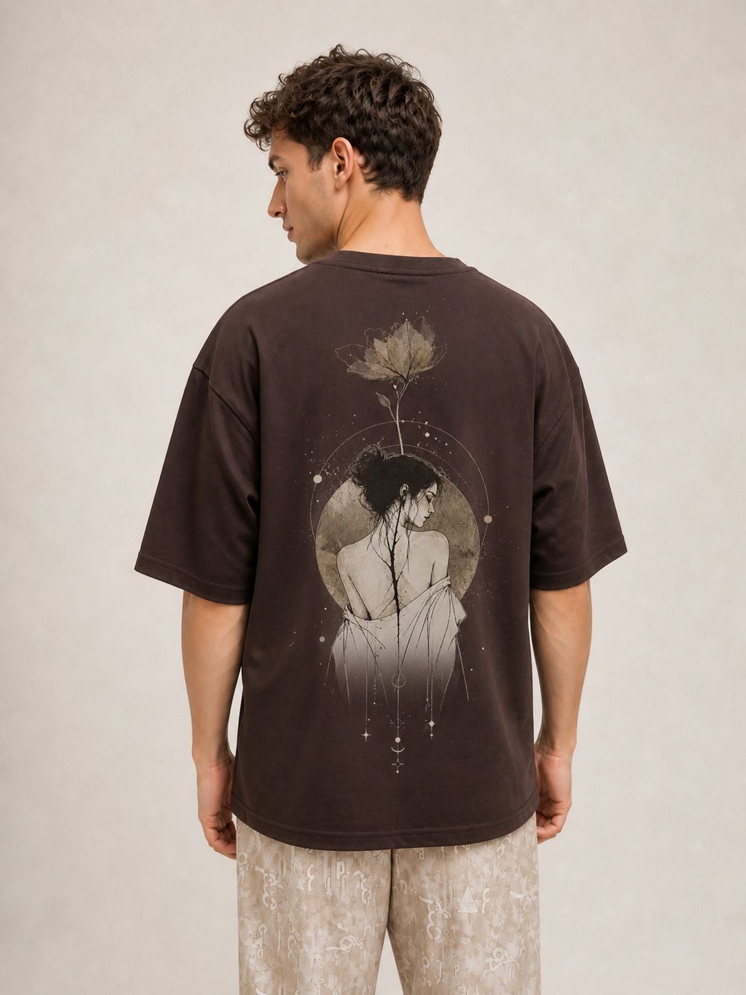 OVERSIZED WHITE ROSE T-SHIRT