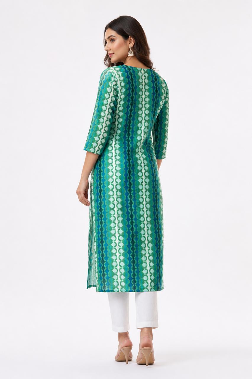 RAYON PRINTED KURTI & PANT SET