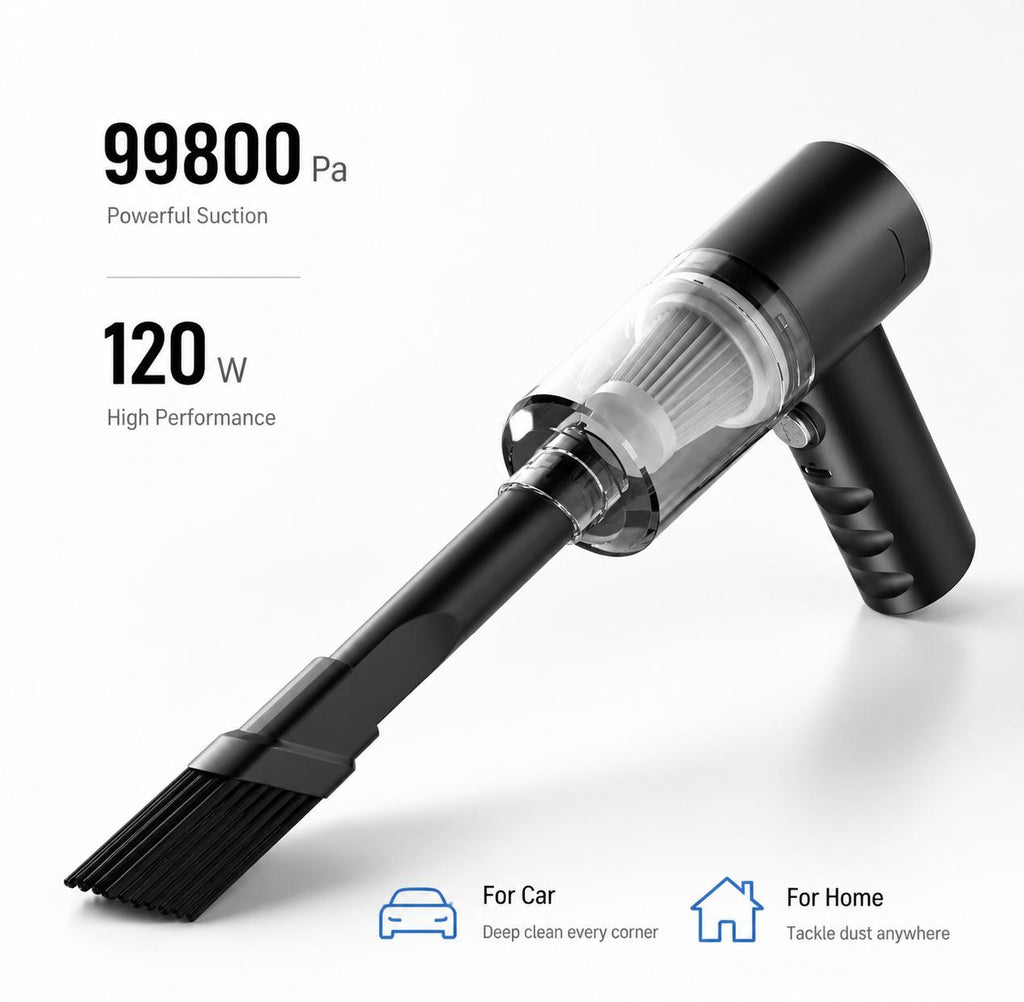Portable Dual-Purpose Handheld Wireless Vacuum Cleaner for Cars One-Family SUVs Luxury ABS Design
High Suction Blowing for Pet