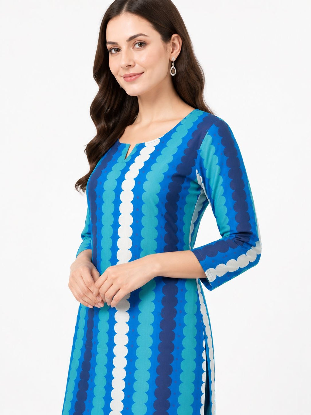 SCALLOP STRIPE KURTA