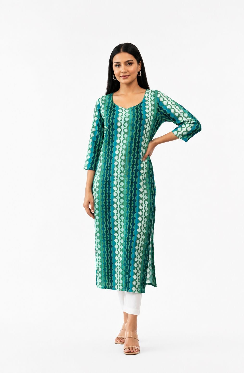 RAYON PRINTED KURTI & PANT SET