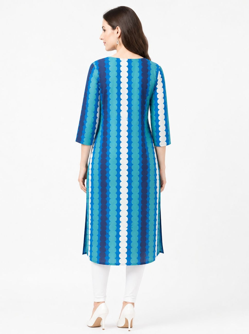 SCALLOP STRIPE KURTA